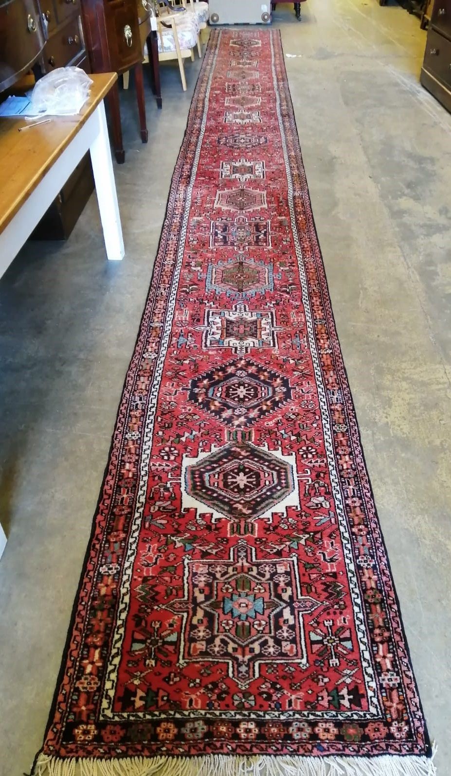 A Hamadan red ground runner, 760 x 82cm